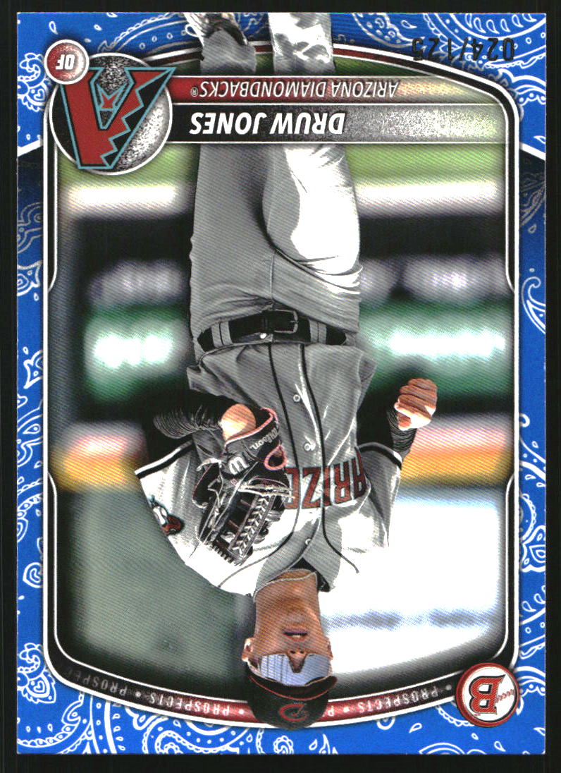 2025 Bowman Prospects Blue Pattern #BP138 Druw Jones