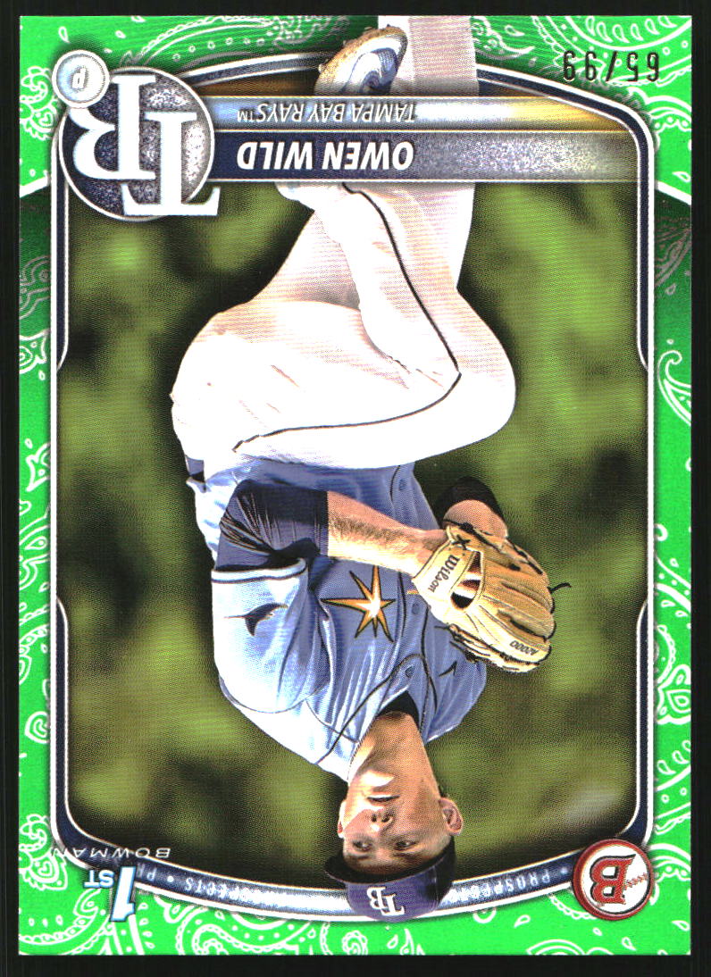 2025 Bowman Prospects Green Pattern #BP14 Owen Wild
