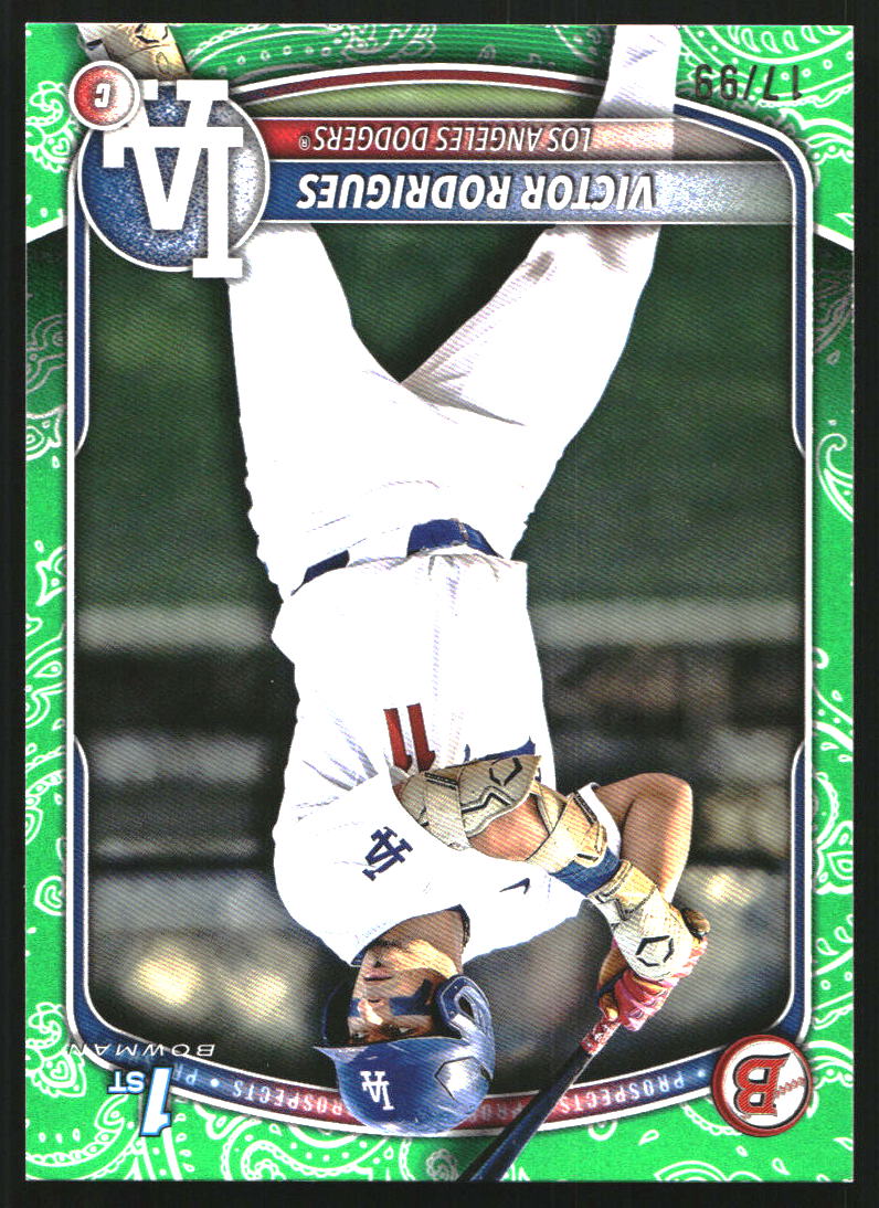 2025 Bowman Prospects Green Pattern #BP45 Victor Rodrigues