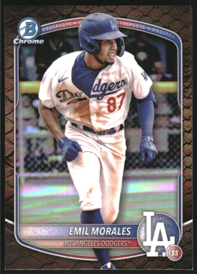 2025 Bowman Chrome Prospects Reptilian Refractors #BCP127 Emil Morales