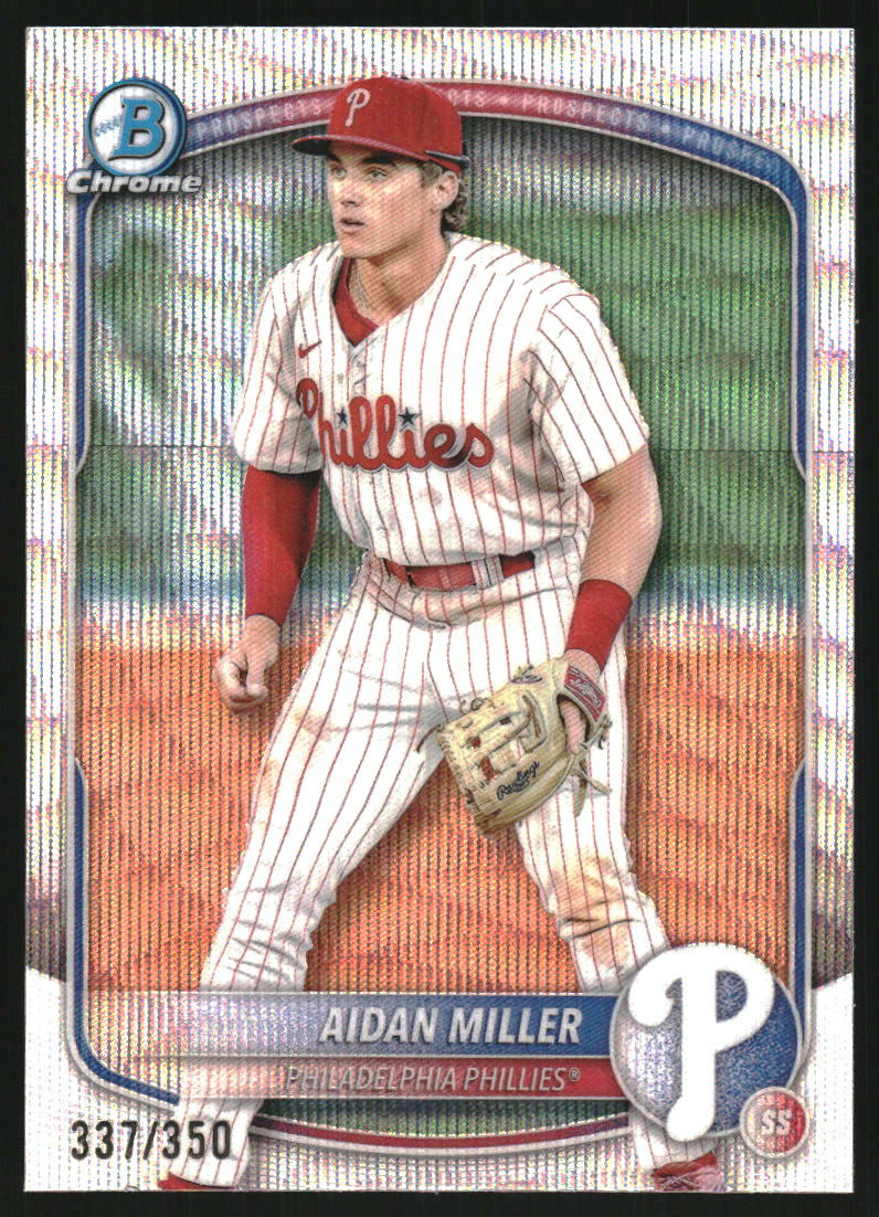 2025 Bowman Chrome Prospects Wave Refractors #BCP54 Aidan Miller /350