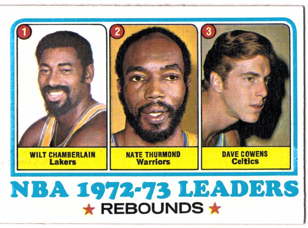 1973-74 Topps #157 Wilt Chamberlain/Nate Thurmond/Dave Cowens LL