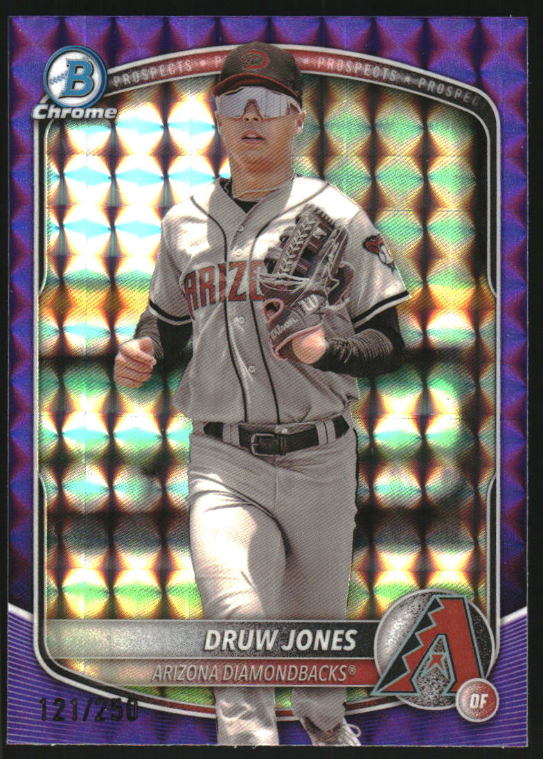 2025 Bowman Chrome Prospects Purple Geometric Refractors #BCP138 Druw Jones /250