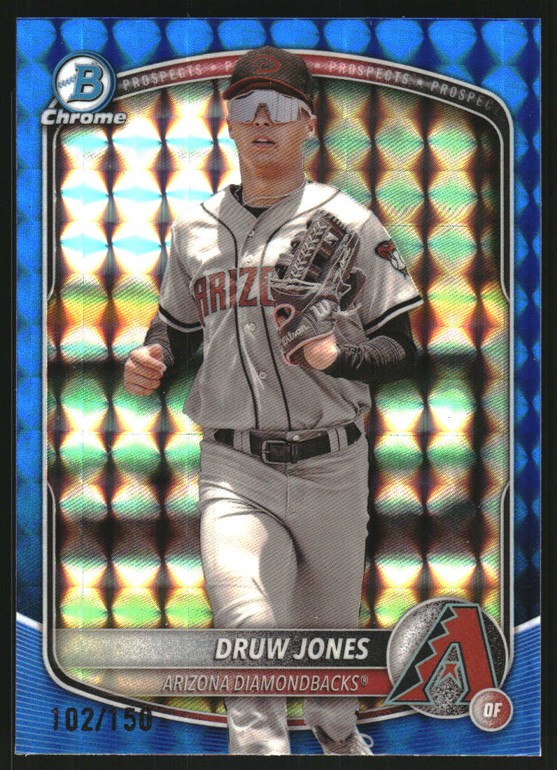 2025 Bowman Chrome Prospects Blue Geometric Refractors #BCP138 Druw Jones /150
