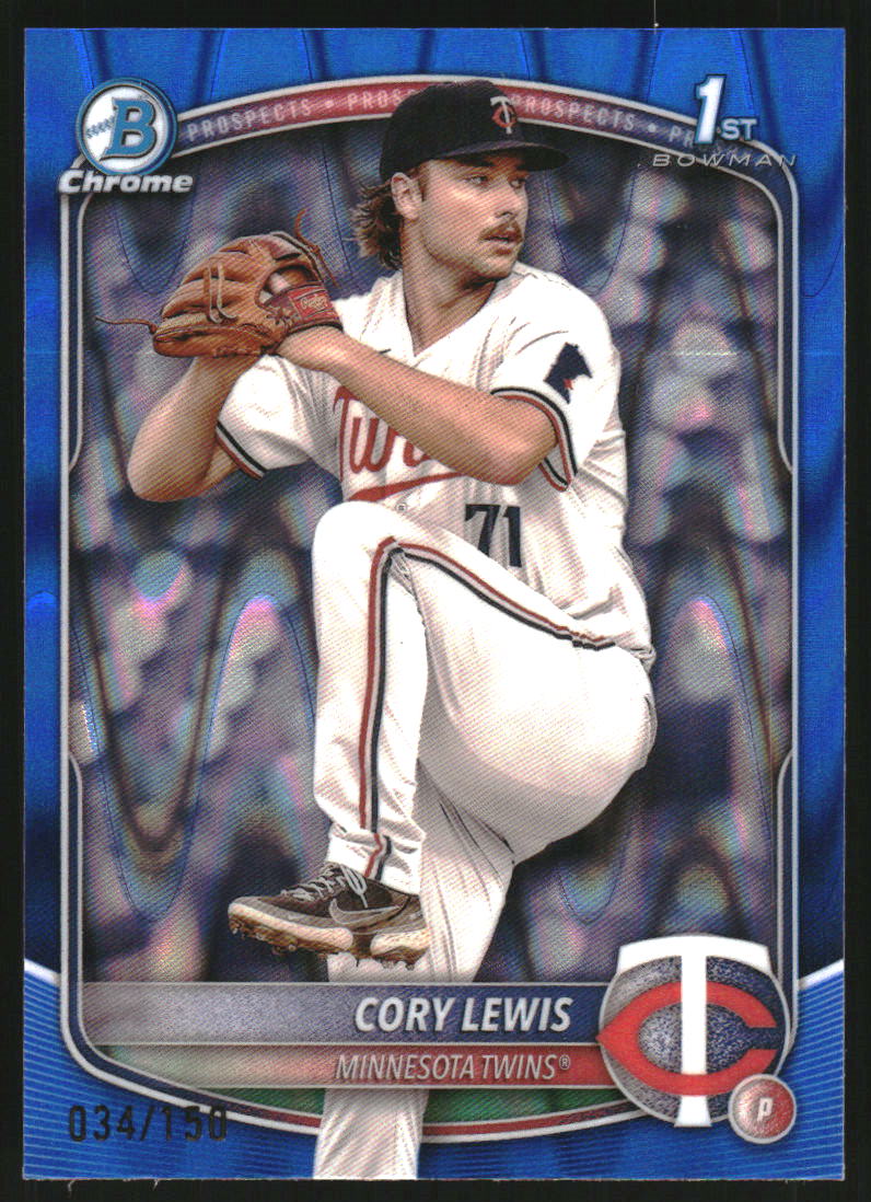 2025 Bowman Chrome Prospects Blue RayWave Refractors #BCP128 Cory Lewis