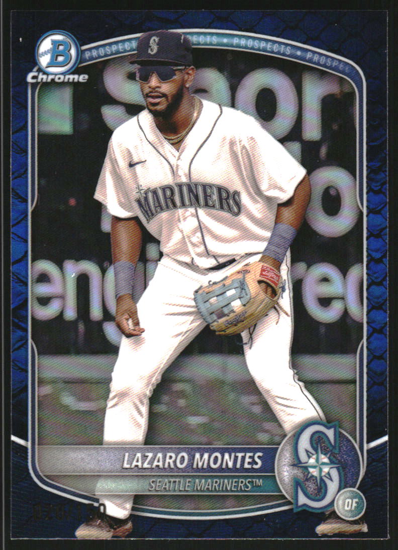 2025 Bowman Chrome Prospects Blue Reptilian Refractors #BCP23 Lazaro Montes
