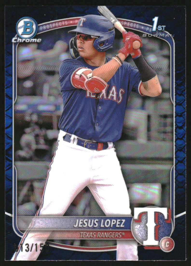 2025 Bowman Chrome Prospects Blue Reptilian Refractors #BCP88 Jesus Lopez /150