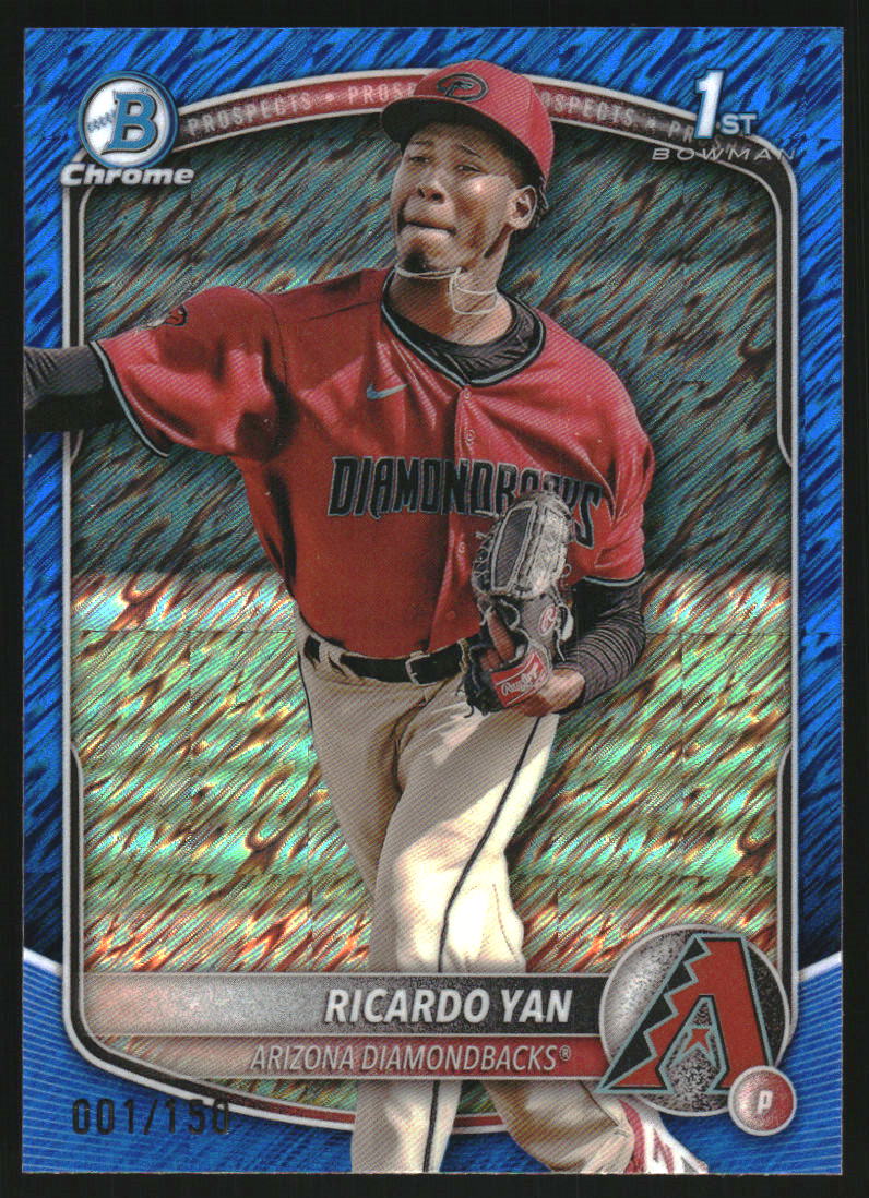 2025 Bowman Chrome Prospects Blue Shimmer Refractors #BCP31 Ricardo Yan /150