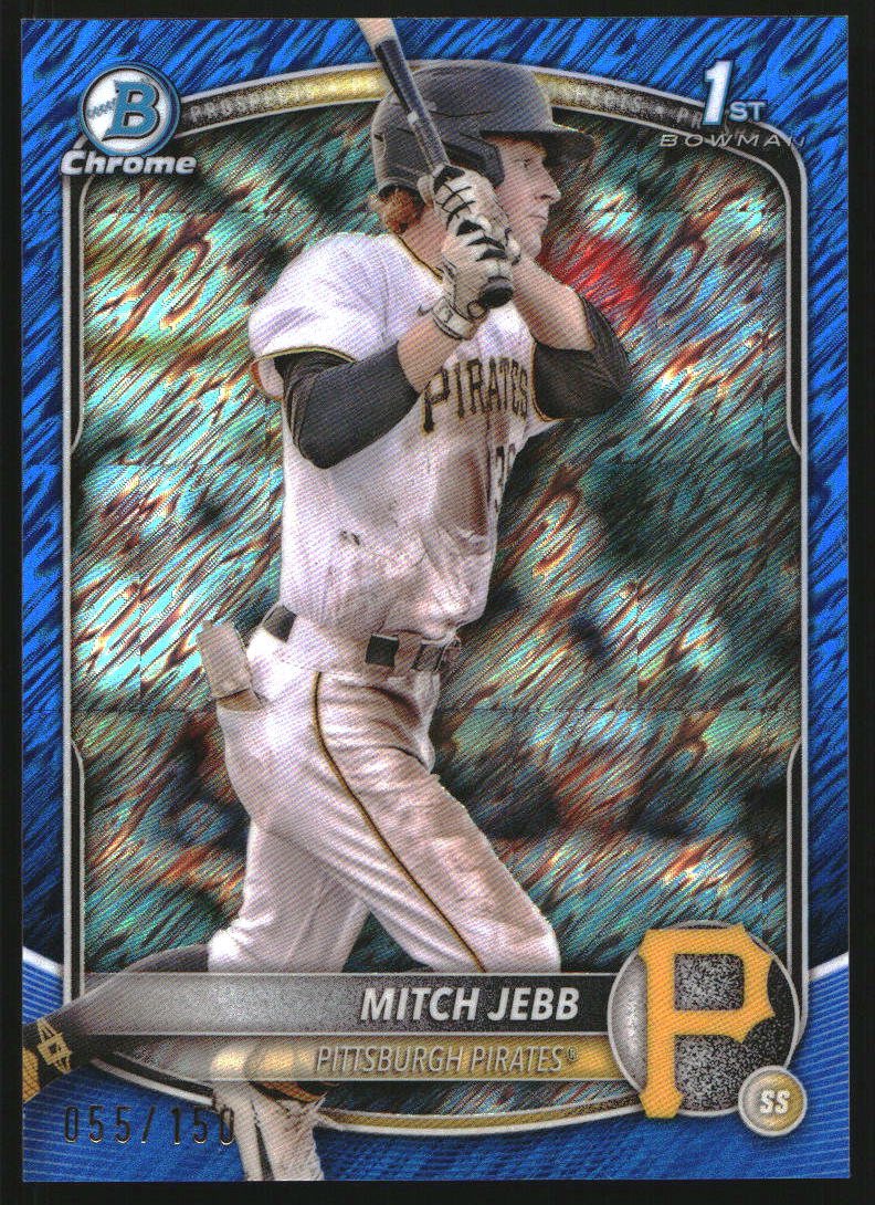 2025 Bowman Chrome Prospects Blue Shimmer Refractors #BCP41 Mitch Jebb
