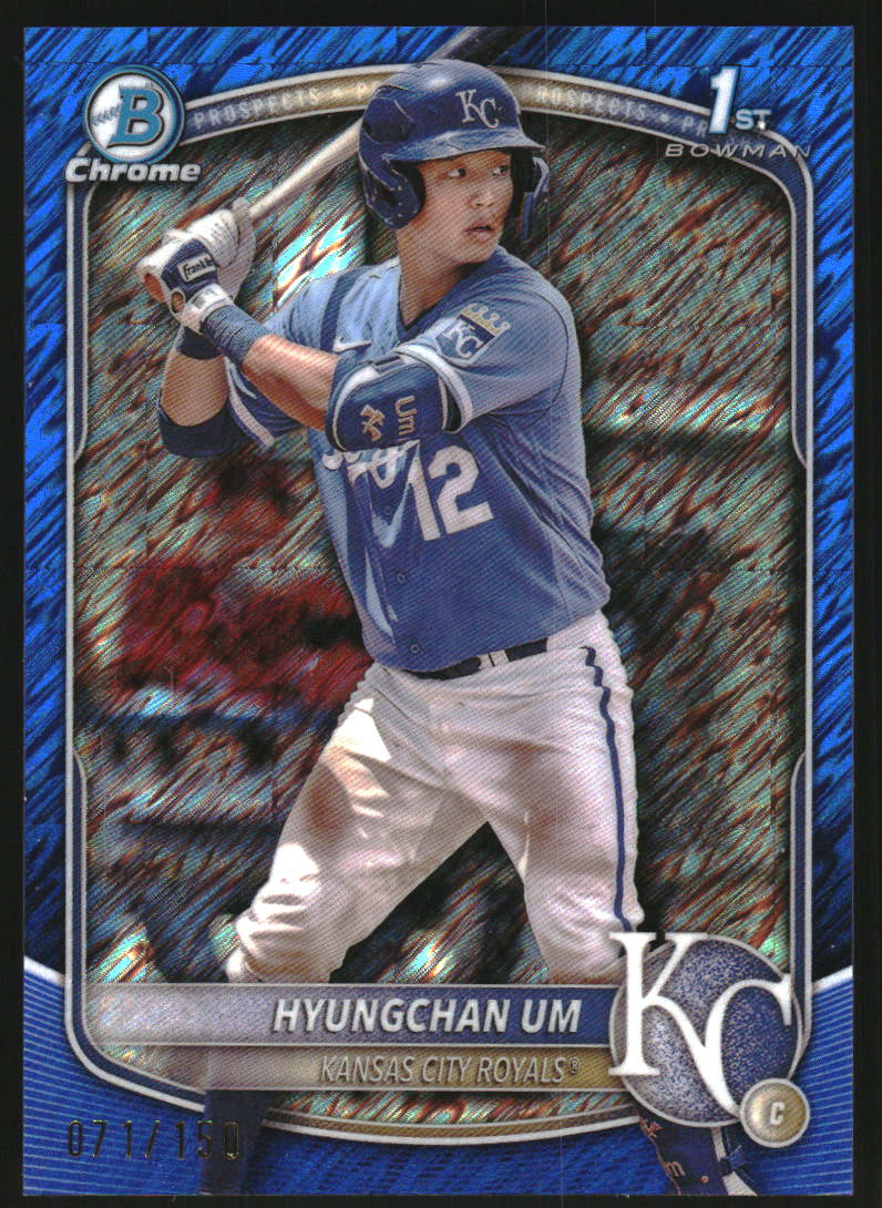 2025 Bowman Chrome Prospects Blue Shimmer Refractors #BCP119 Hyungchan Um /150