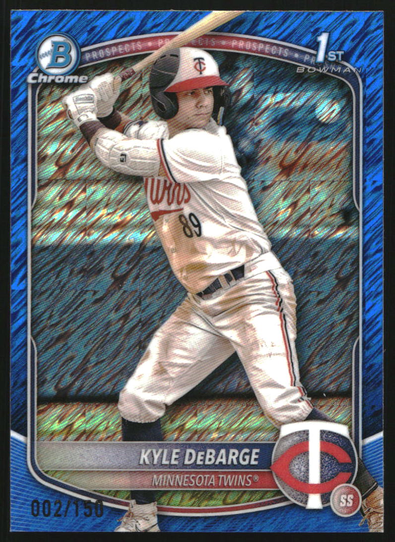 2025 Bowman Chrome Prospects Blue Shimmer Refractors #BCP139 Kyle DeBarge