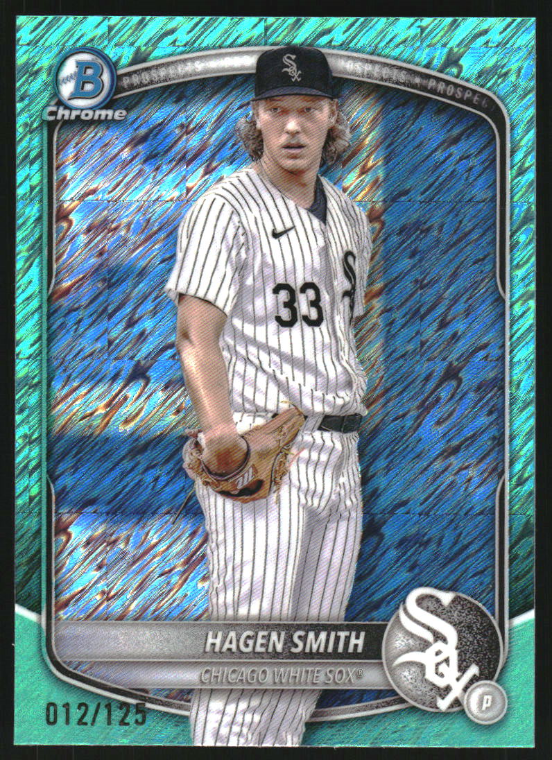 2025 Bowman Chrome Prospects Aqua Shimmer Refractors #BCP44 Hagen Smith