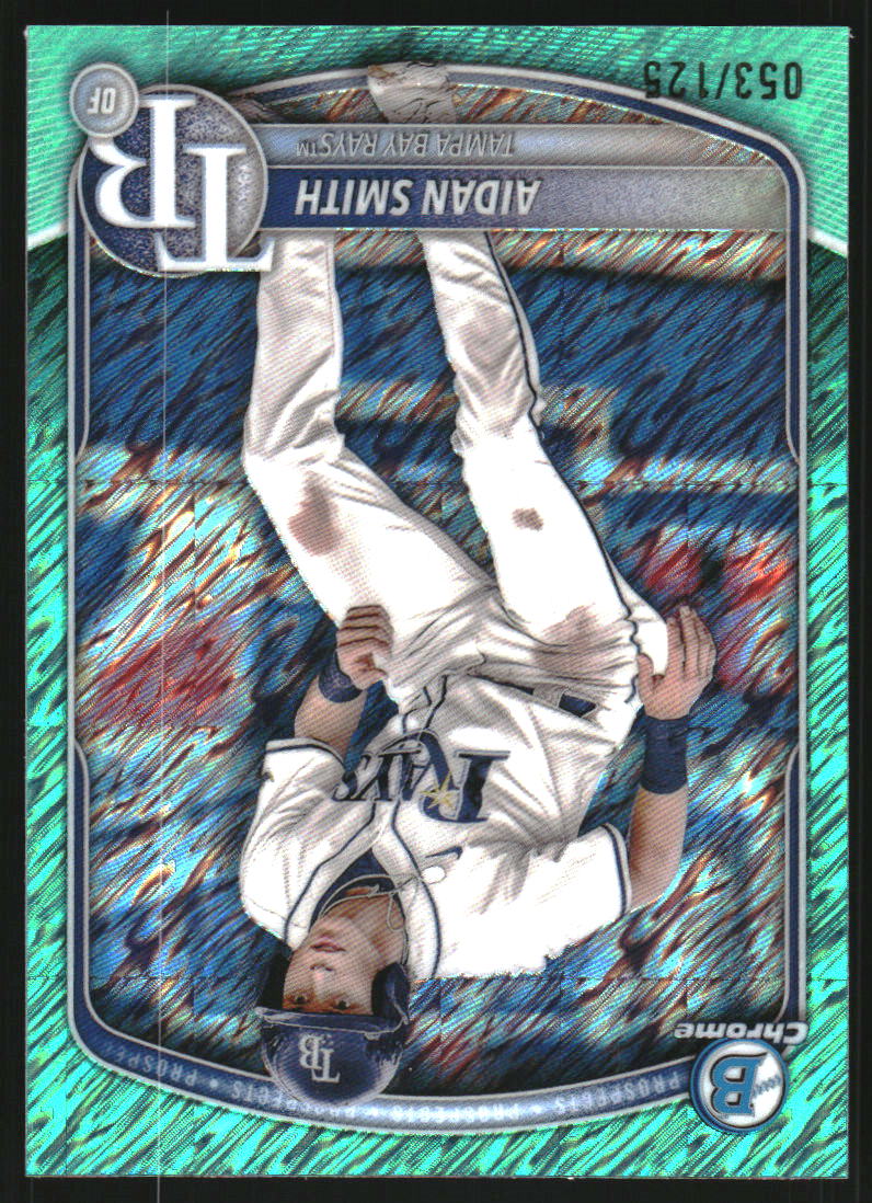 2025 Bowman Chrome Prospects Aqua Shimmer Refractors #BCP81 Aidan Smith