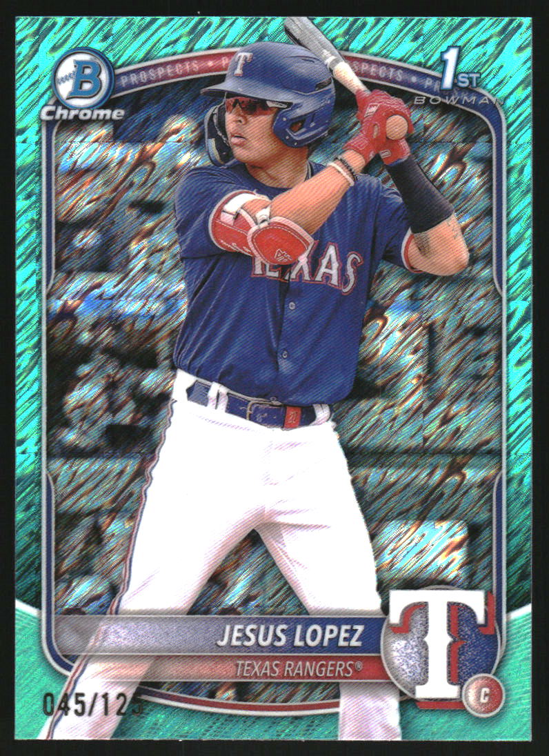 2025 Bowman Chrome Prospects Aqua Shimmer Refractors #BCP88 Jesus Lopez