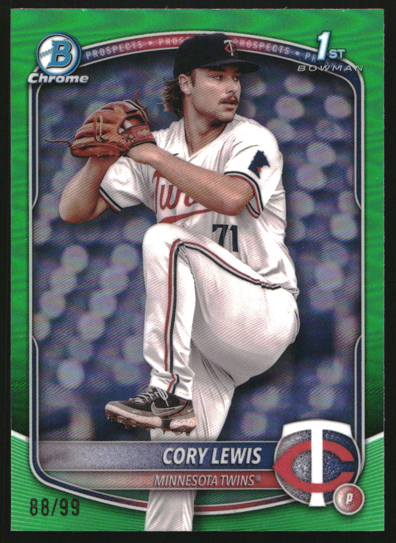 2025 Bowman Chrome Prospects Green Refractors #BCP128 Cory Lewis