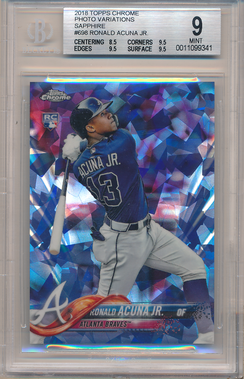 2018 Topps Chrome Ronald Acuna Jr Rookie Autograph BGS 9.5