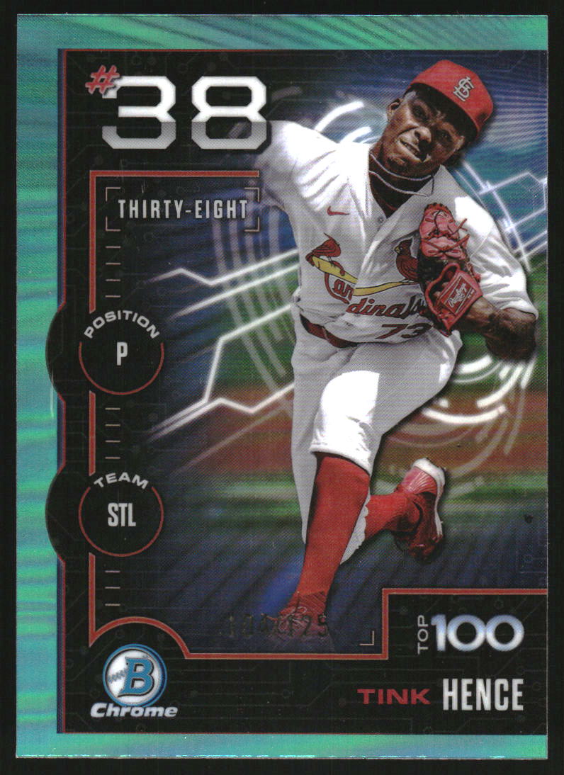 2025 Bowman Chrome Scouts?Top?100 Aqua Refractors #BTP38 Tink Hence /125