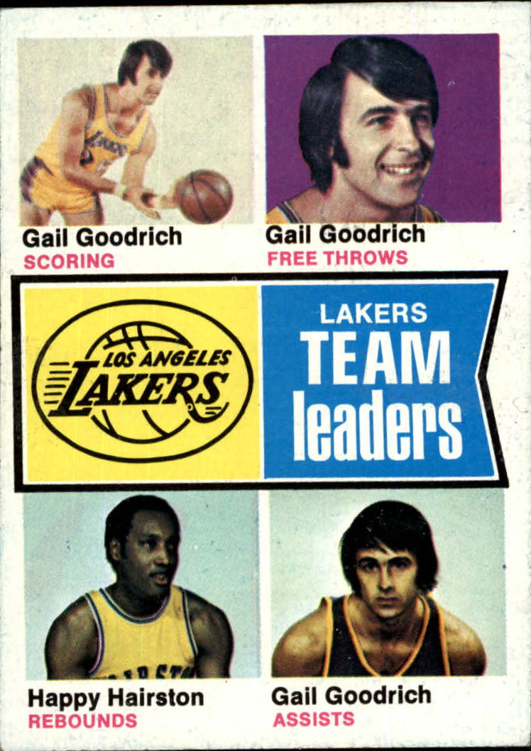 1974-75 Topps #90 Gail Goodrich/Gail Goodrich/Happy Hairston/Gail Goodrich TL