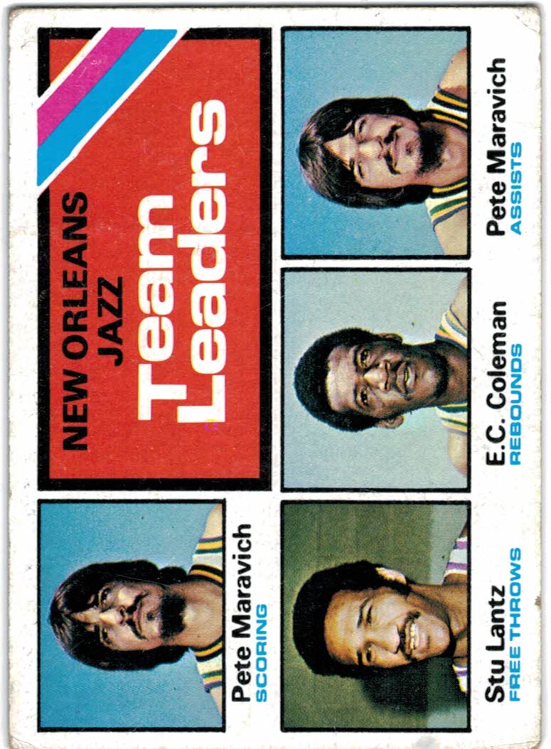 1975-76 Topps #127 Pete Maravich/Stu Lantz/E.C. Coleman/Pete Maravich TL