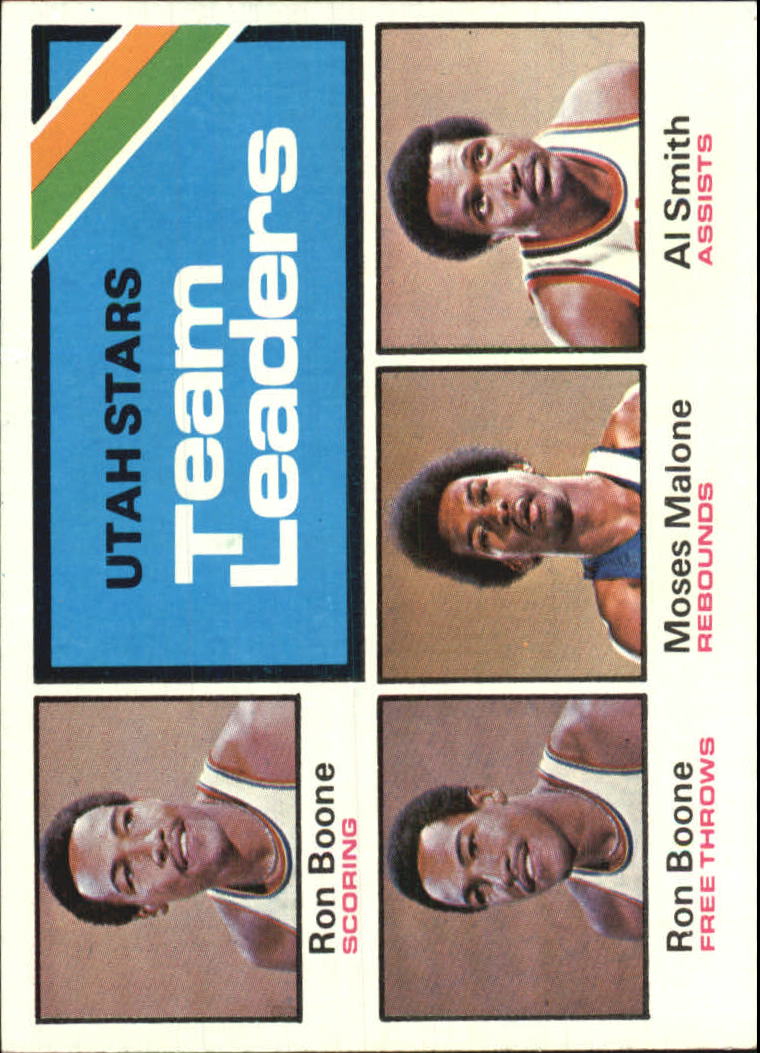 1975-76 Topps #286 Ron Boone Ron Boone Moses Malone Al Smith TL - NM