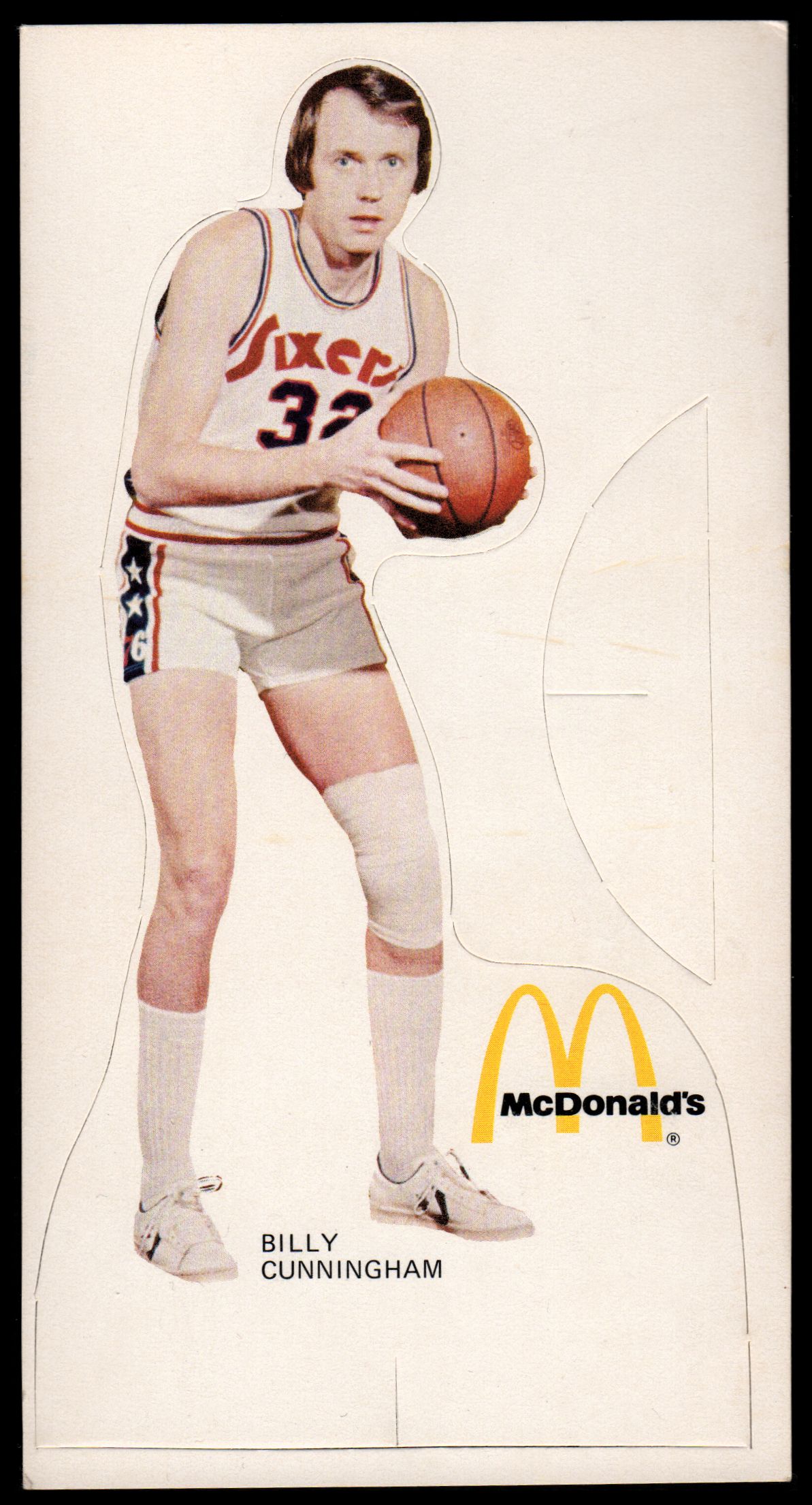 1975-76 76ers McDonald's Standups #4 Billy Cunningham