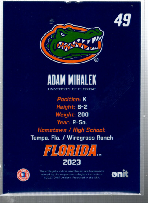 A0282- 2023 Onit Florida Football Assorted Cards -You Pick- 15+ FREE US SHIP - Picture 5 of 15