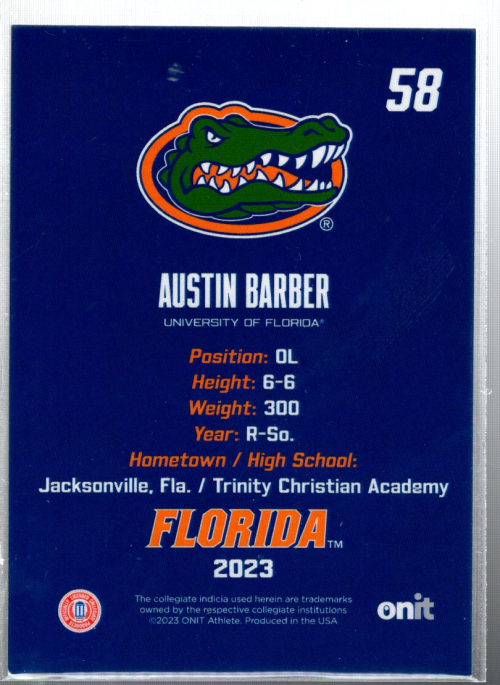 A0282- 2023 Onit Florida Football Assorted Cards -You Pick- 15+ FREE US SHIP - Picture 9 of 15