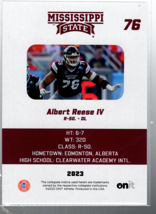 A0281-2023 Onit Mississippi State FB bestickte Karten - Sie wählen aus - 15+ KOSTENLOSER US-VERSAND - Bild 3 von 13