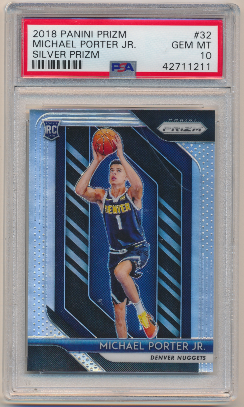 2018-19 Panini Prizm Prizms Silver #32 Michael Porter Jr. Rookie