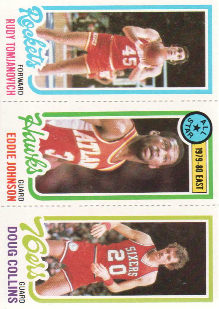 1980-81 Topps #32 111 Rudy Tomjanovich/13 Eddie Johnson AS/179 Doug Collins