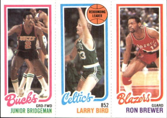 1980-81 Topps #49 146 Junior Bridgeman/31 Larry Bird TL/198 Ron Brewer