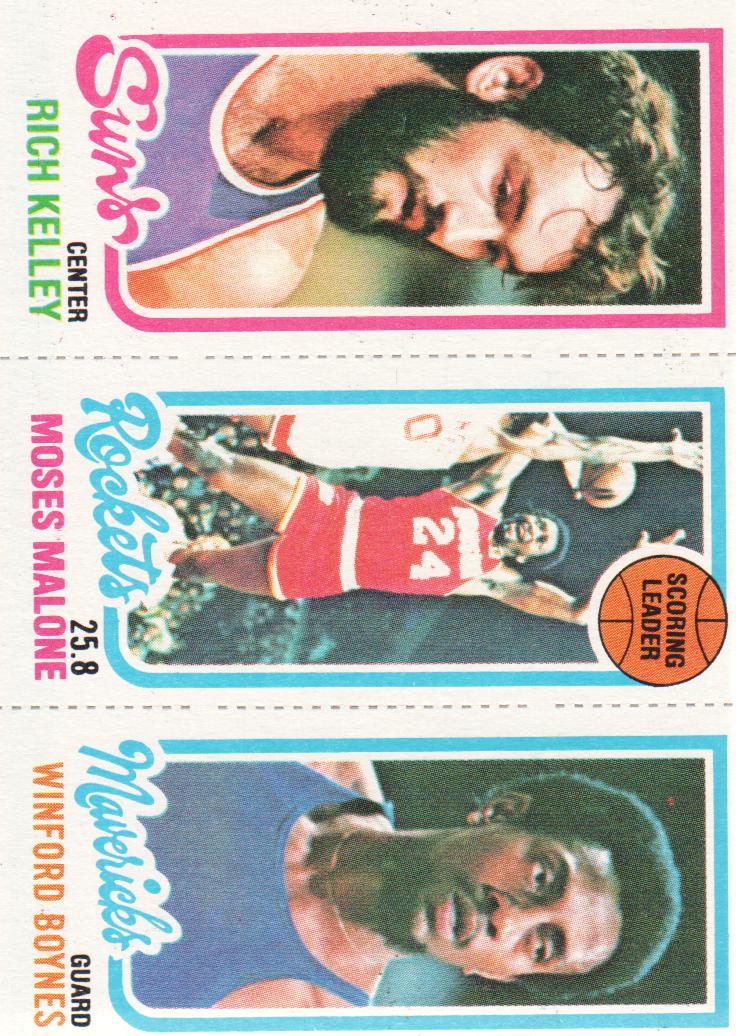 1980-81 Topps #71 192 Rich Kelley/102 Moses Malone TL/64 Winford Boynes