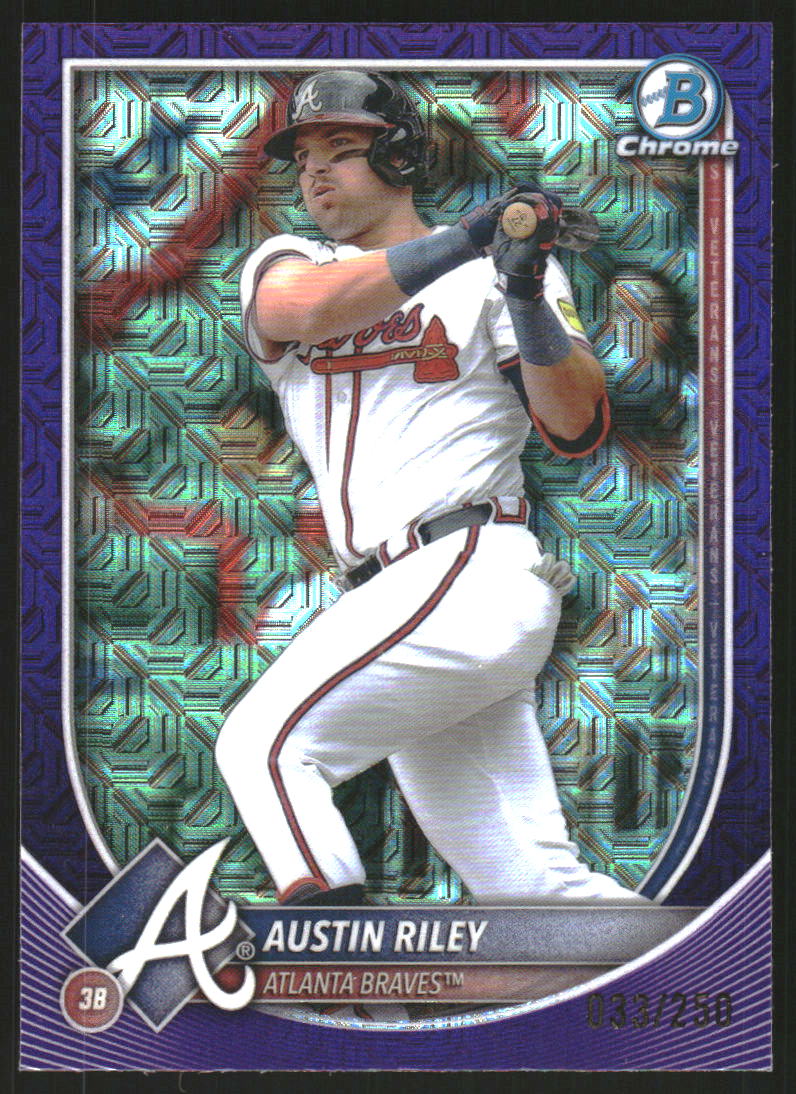 2025 Bowman Chrome Bowman Mega Box Purple Refractors #32 Austin Riley