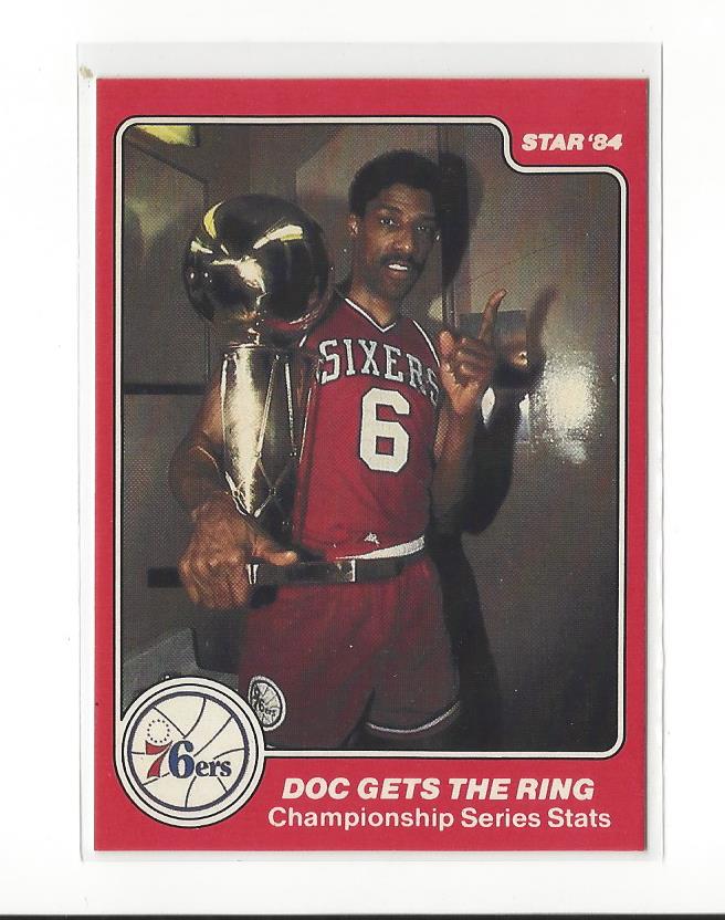 1983-84 Star Sixers Champs #22 Julius Erving/Series Stats
