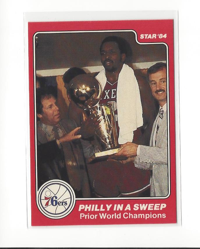 1983-84 Star Sixers Champs #23 Moses Malone/Philly in a Sweep/Prior World Champs