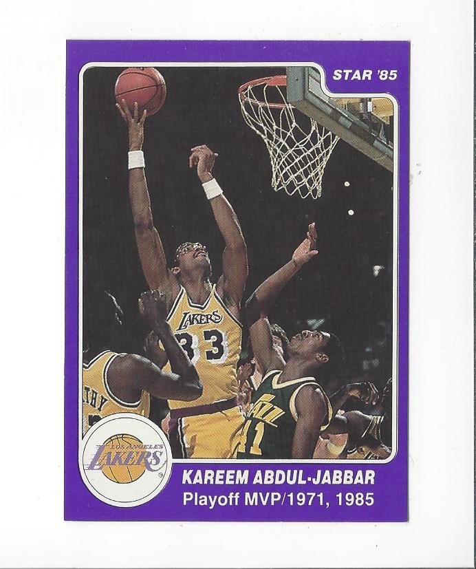 1985 Star Kareem Abdul-Jabbar #14 Kareem Abdul-Jabbar/Playoff MVP 71/85