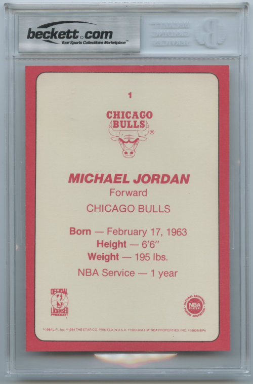 1985 Star Team Supers 5x7 #CB1 Michael Jordan back image