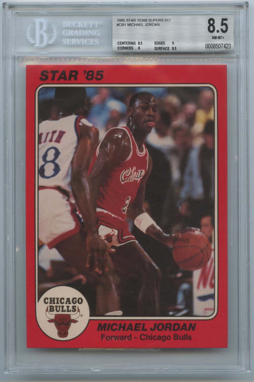 1985 Star Team Supers 5x7 #CB1 Michael Jordan
