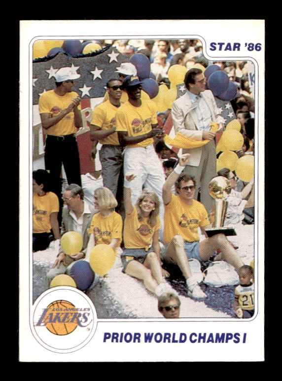 1985-86 Star Lakers Champs #17 Prior World Champs I/(riding on float)