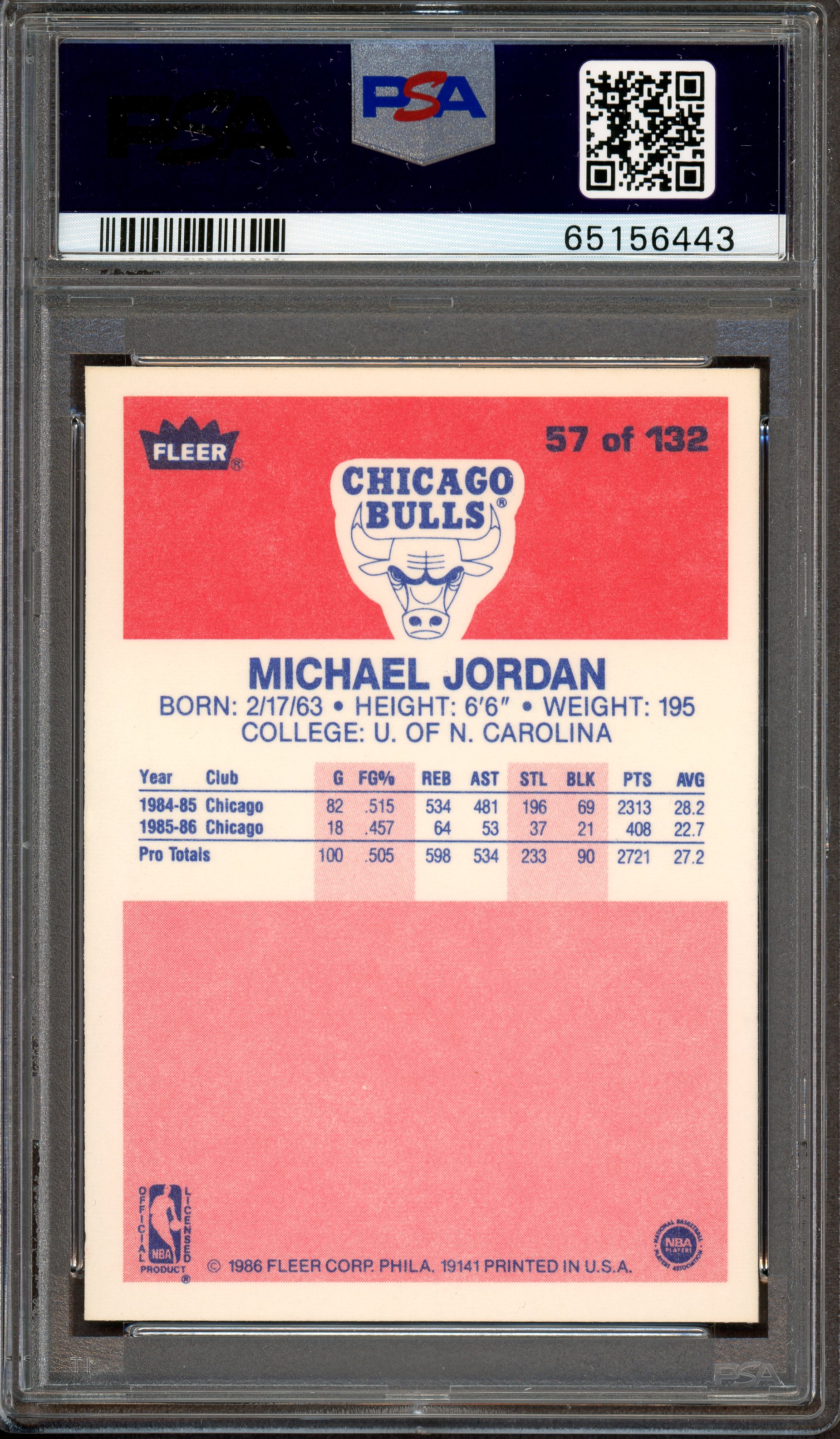 michael jordan fleer premier 57 of 132