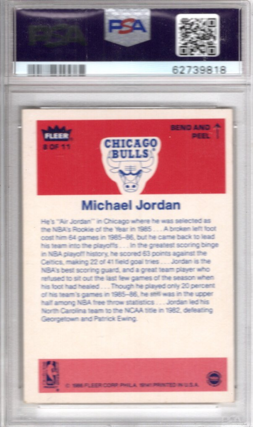 michael jordan 87 fleer sticker