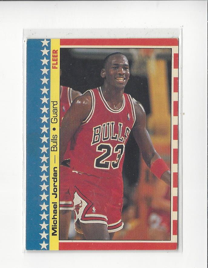 1987-88 Fleer Stickers #2 Michael Jordan/(In text, votes misspelled as ...