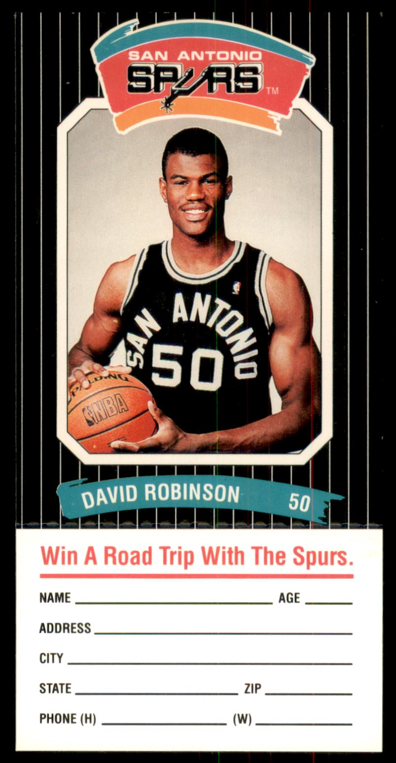 1988-89 Spurs Police/Diamond Shamrock #8 David Robinson 50