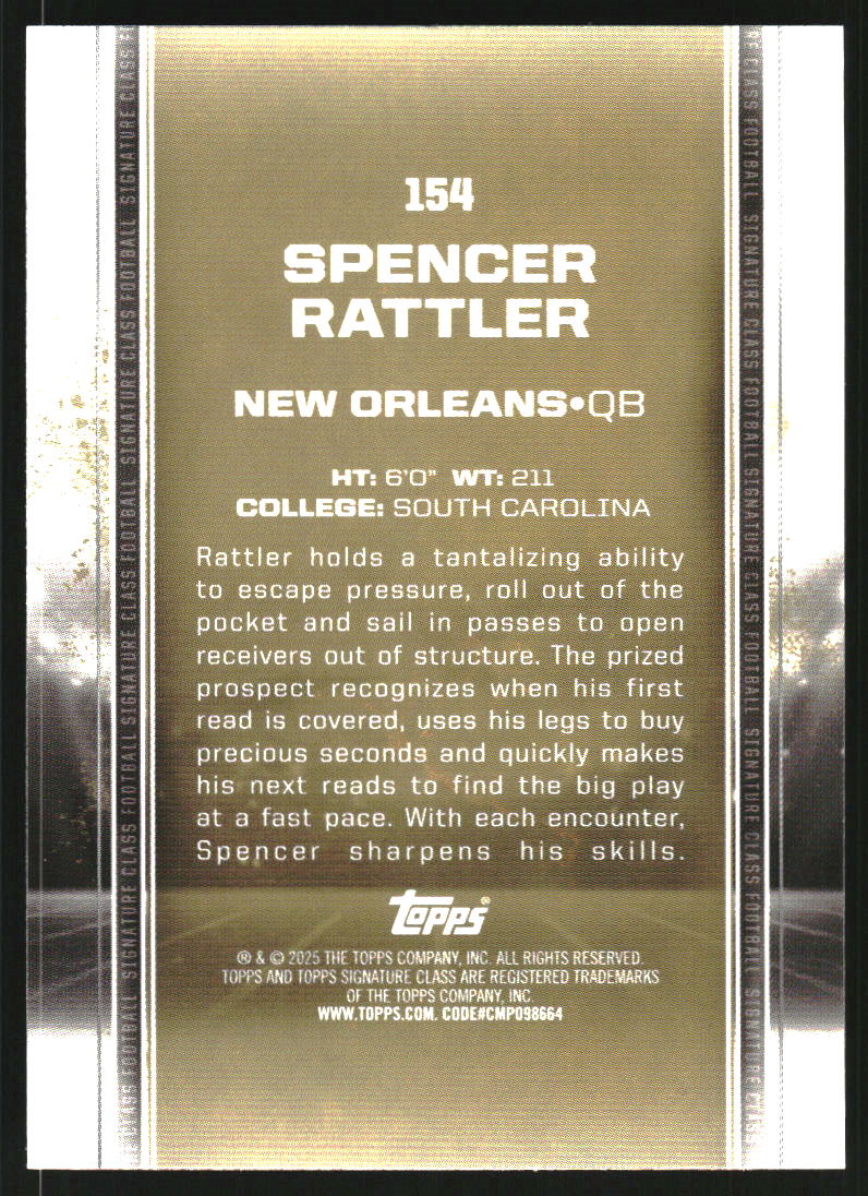 2024 Topps Signature Class Indigo #154 Spencer Rattler