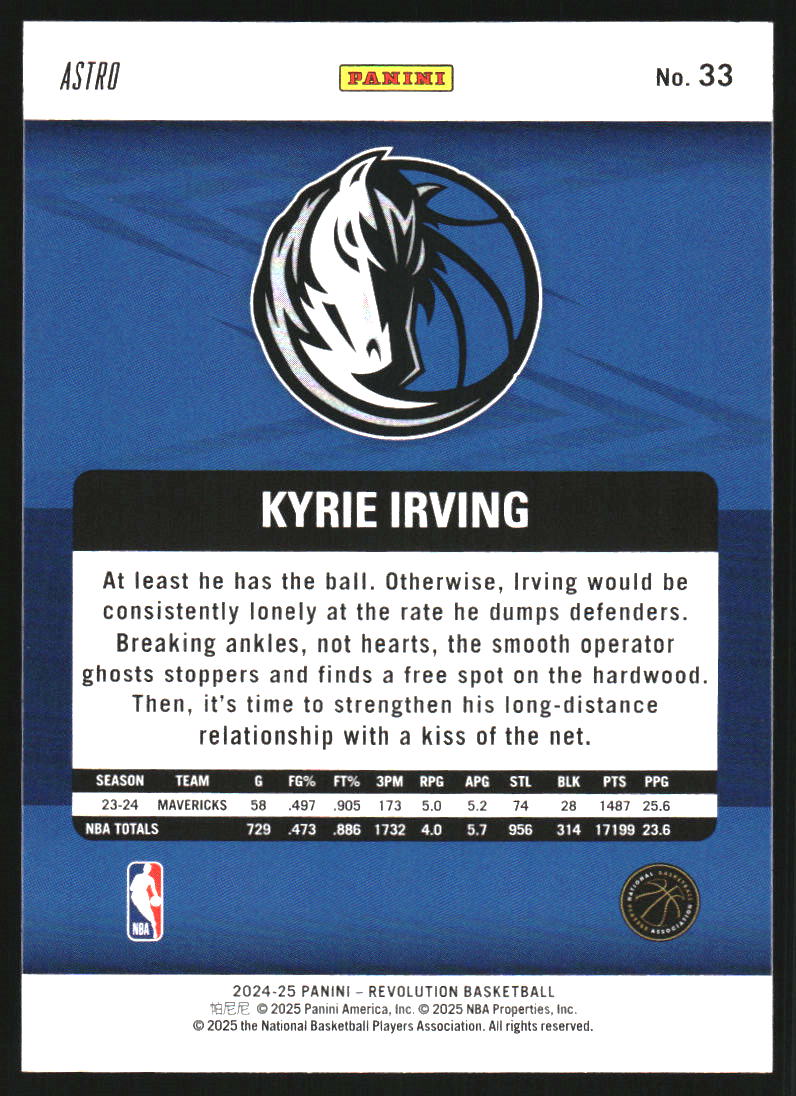 2024-25 Panini Revolution Astro #33 Kyrie Irving