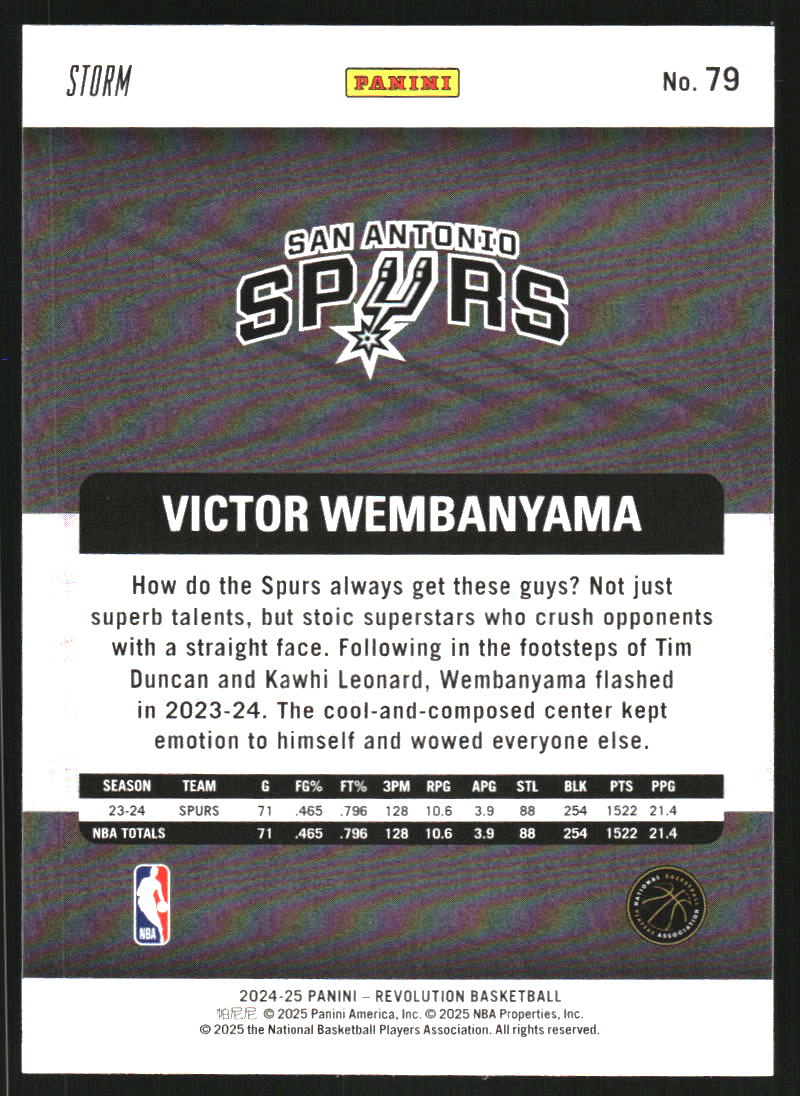 2024-25 Panini Revolution Blue Storm #79 Victor Wembanyama
