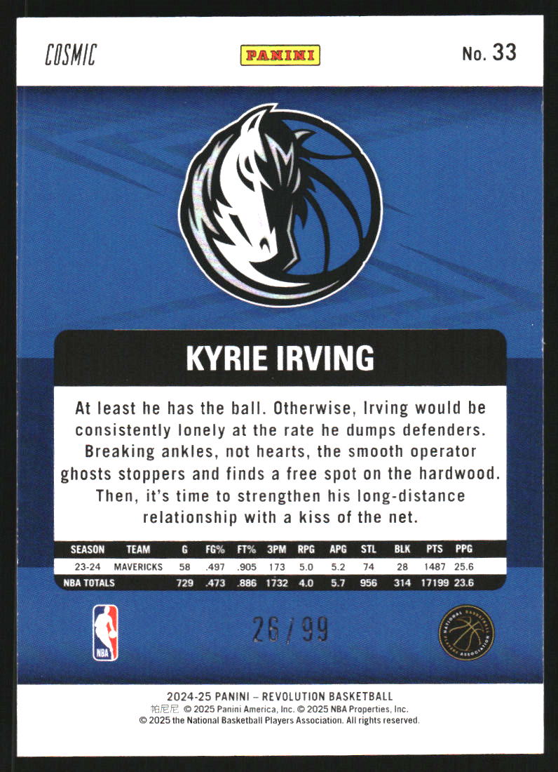 2024-25 Panini Revolution Cosmic #33 Kyrie Irving
