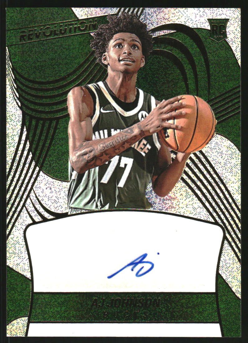 2024-25 Panini Revolution Rookie Autographs #9 AJ Johnson Auto on