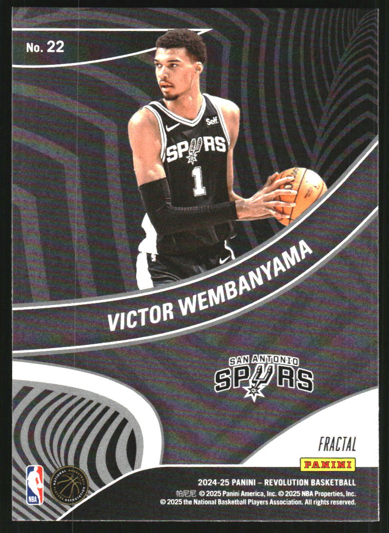 2024-25 Panini Revolution Showstoppers Fractal #22 Victor Wembanyama