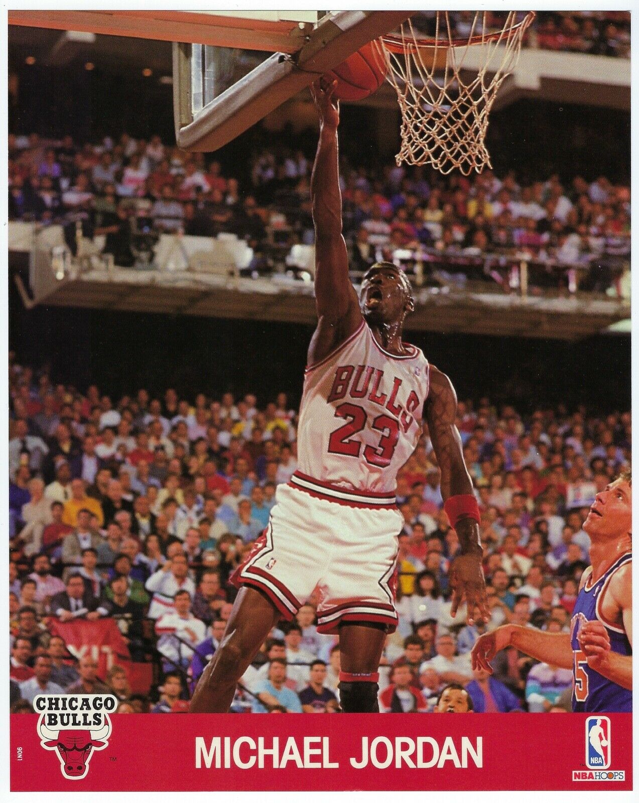 1990 Hoops Action Photos #73 Michael Jordan/white jsy - NM-MT